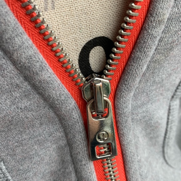 Lululemon jacket hoodie grey orange size 4 - Picture 6 of 16
